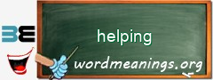 WordMeaning blackboard for helping